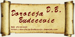 Doroteja Budečević vizit kartica